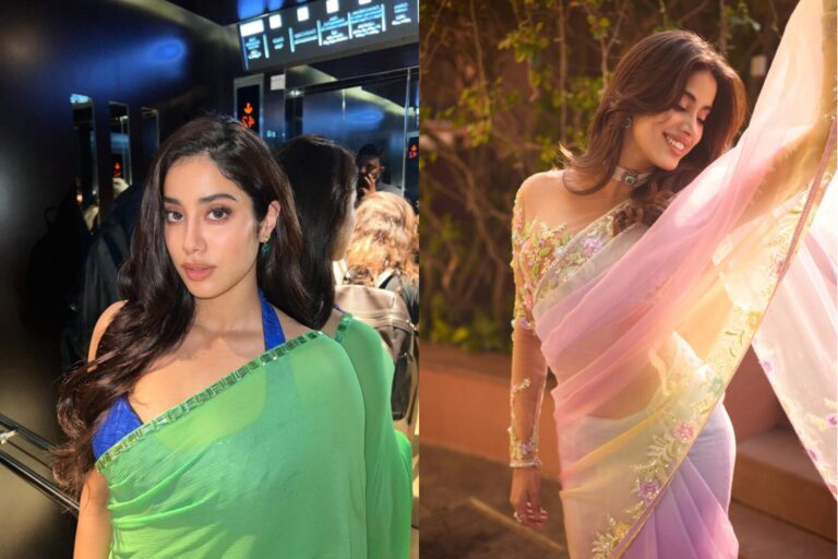 janhvi kapoor saree images